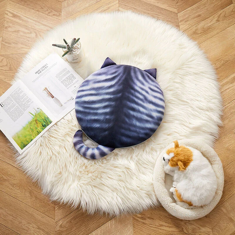 

Creative 3D Cute Cat Chair Seat Cushions Simulation Animal Cartoon Cat Shape Car Chair Cushion Home Decoration