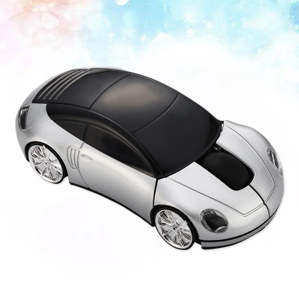 

2.4ghz 3D Car Form Wireless Optical Mouse USB 10m Operation 1600 Dpi Rechargeable Silver for Pc Laptop Wireless Mouse