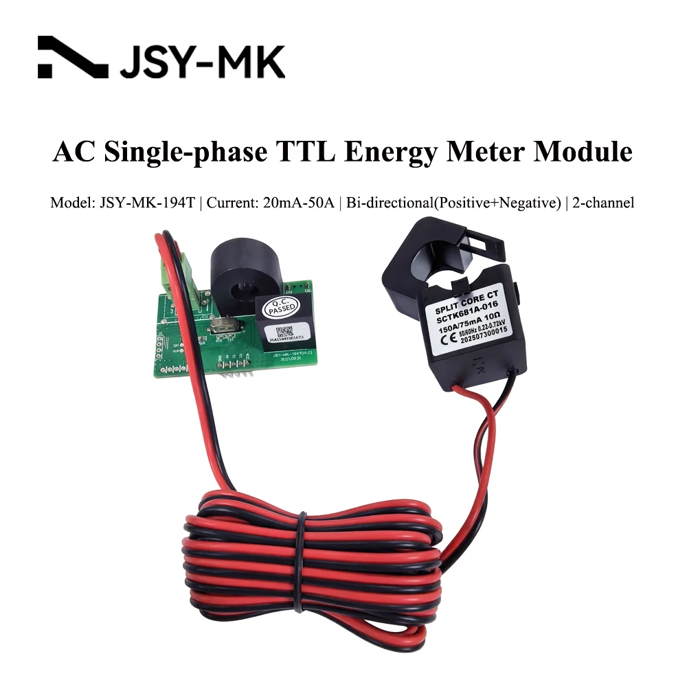 JSY-MK-194T AC Power Meter Module Single Phase TTL Modbus-RTU Communication Bi-directional Metering Module