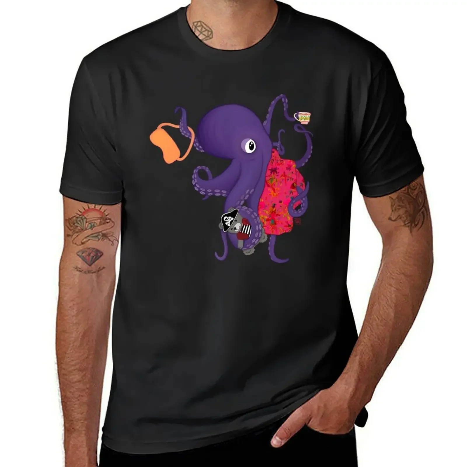 Bedtime For Kraken T-Shirt sweat anime clothes anime oversizeds plain t shirts men