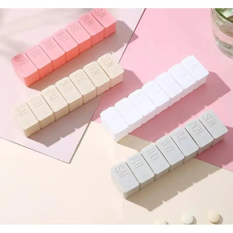 Seven-cell Pill Cases With Individual Compartments Waterproof Moisture-proof Storage Case Travel Portable Medicine Container