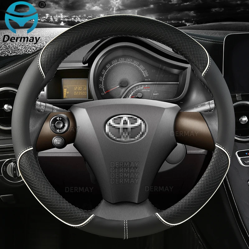 for Toyota IQ Scion iQ Singulato iC30 Car Steering Wheel Cover Non-slip PU Leather Auto Accessories Fast Shipping