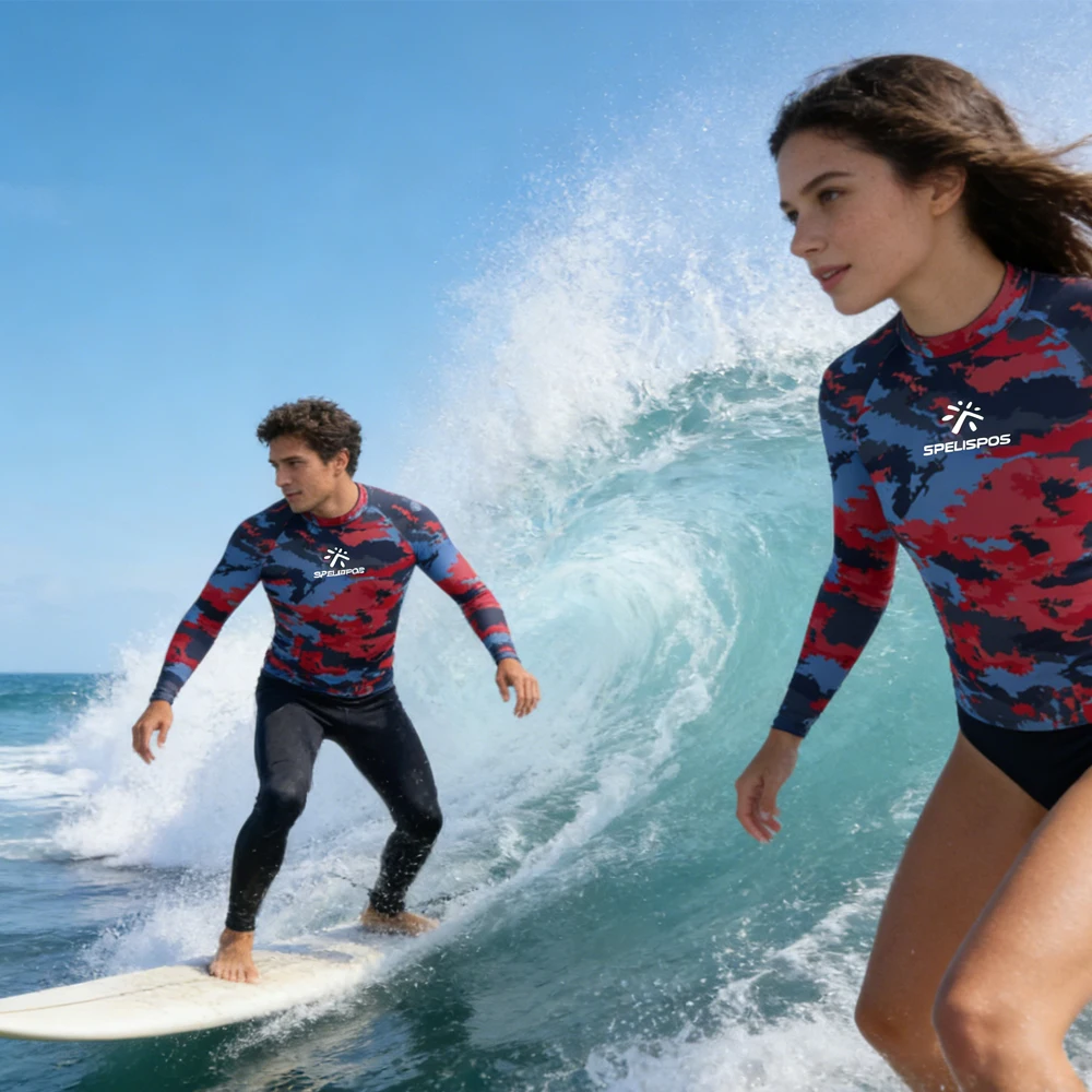 

High Quality Surfing Clothing Women and Men Lightweight Long Sleeve Quick Dry Printed Swim Shirts for Water Sports Outdoors
