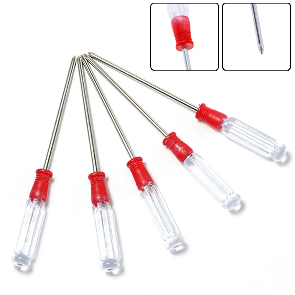 5pcs Brand New Operating All Kinds Of Small Screw Screwdriver Cross Screwdriver Plastic Slotted Screwdriver Transparent Handle