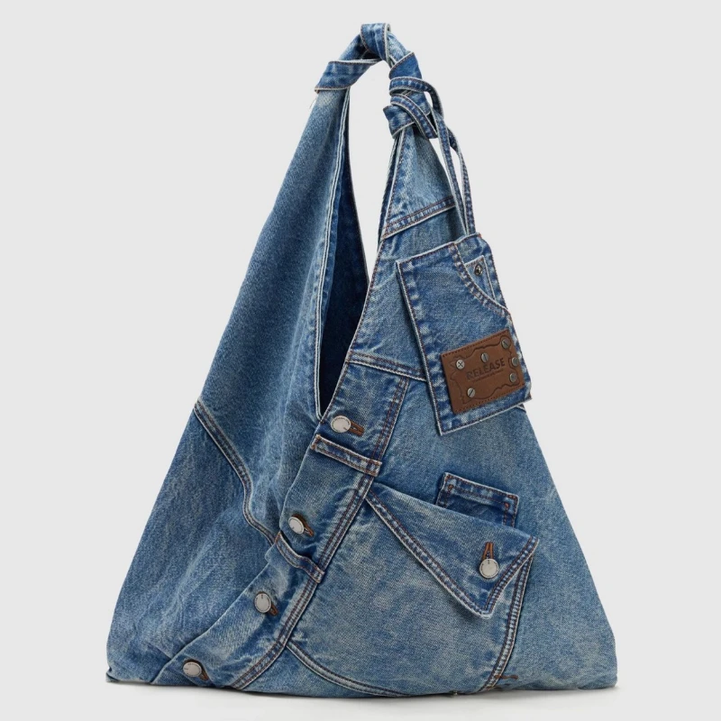 

Designer Luxury Bags For Women New In High Quality Denim Stitching Trend Tote Bag Large Capacity Fashion Exquisite Shoulder Bag