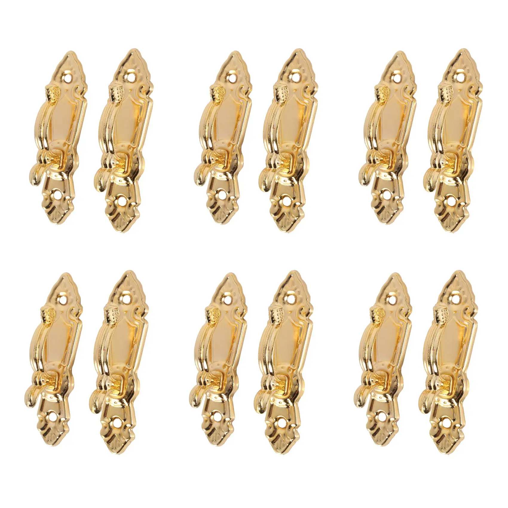 Screw Mount Curtain Tassel Tie Back Tieback Wall Hooks 12PCS Gold Tone