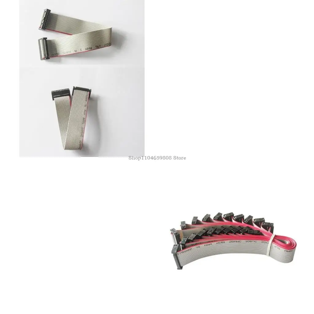 

Professional 20 Pin JTAG Cable Gray Flat Ribbon Data Cable for Debugging and Programming with Enhances Durability