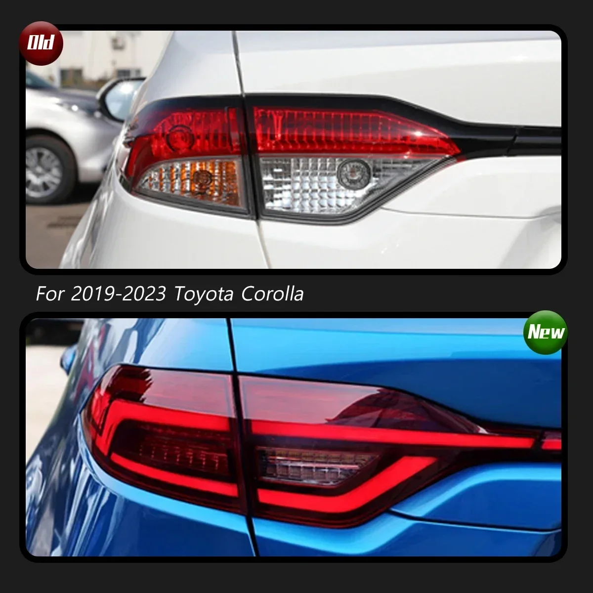

New LED Taillight Upgrade Modified Full Tail Lamp Car Accessories For Toyota Corolla Dynamic Turn Signals 2019-2023
