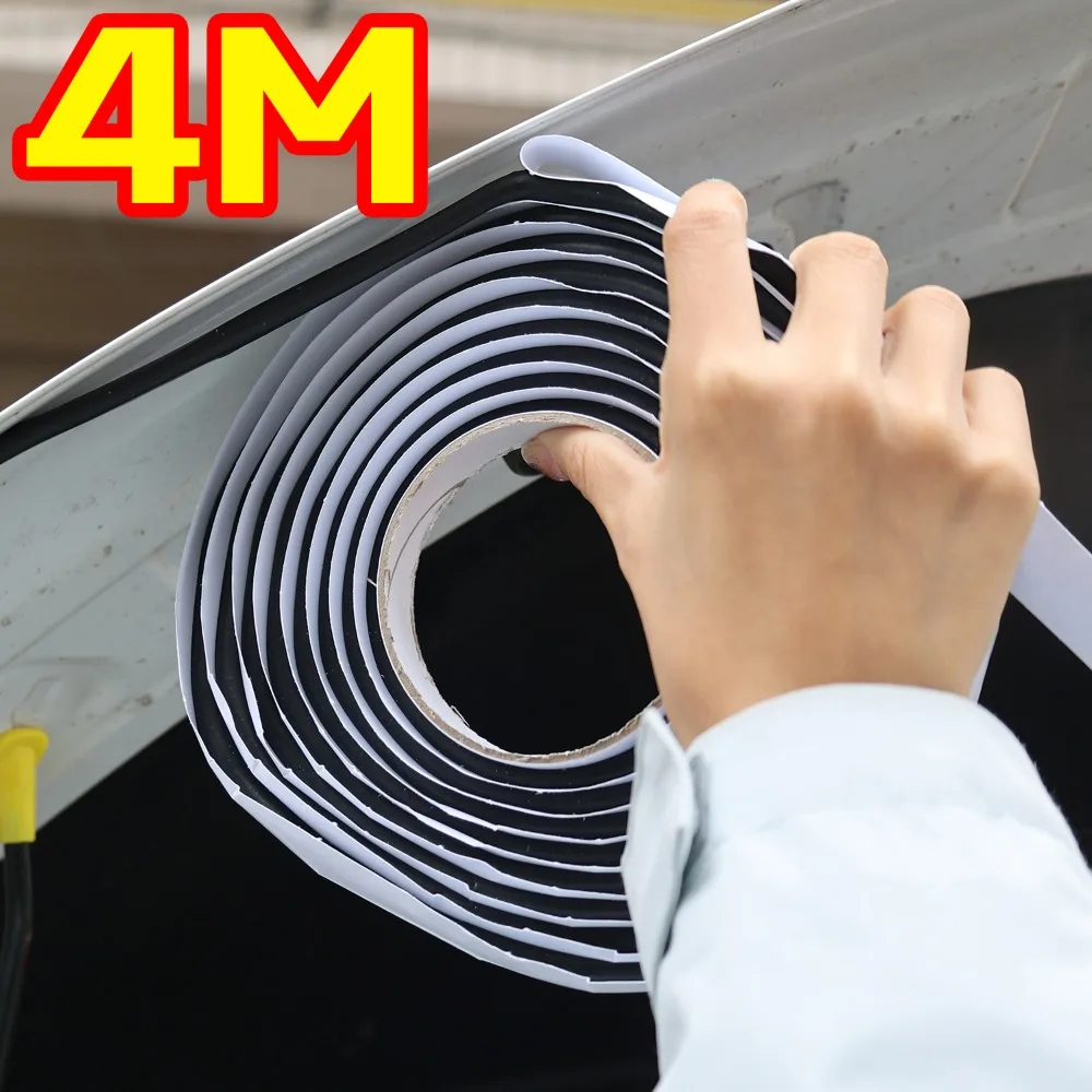 

4M Butyl Rubber Sealant Black Car Headlight Sealing Strip Gap Filling Waterproof Tape Universal Car Window Door Weatherstrip