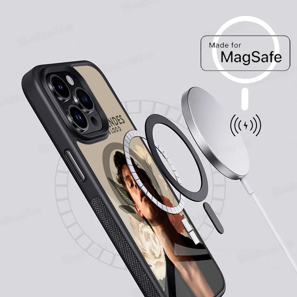 Singer S-Shawn M-Mendes Phone Case Magesafe Magnetic Wireless Charge Case For iPhone 16 11 12 13 14 15 Pro Max Plus Mini