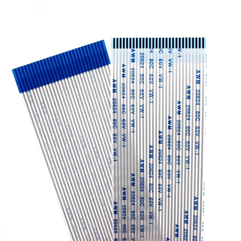 2pcs 1.25mm Pitch FPC FFC Flexible Flat Cable 4P-32P 20/30/50/80/100cm AWM 20624 80℃ 60V VW-1