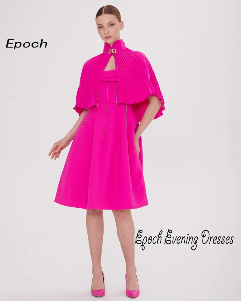 Epoch Sexy-Robe de Soirée Courte pour Femme, Élégante, Plissée à Paillettes, A-ligne, Sans Bretelles, Robe de Bal de Cocktail, 2024