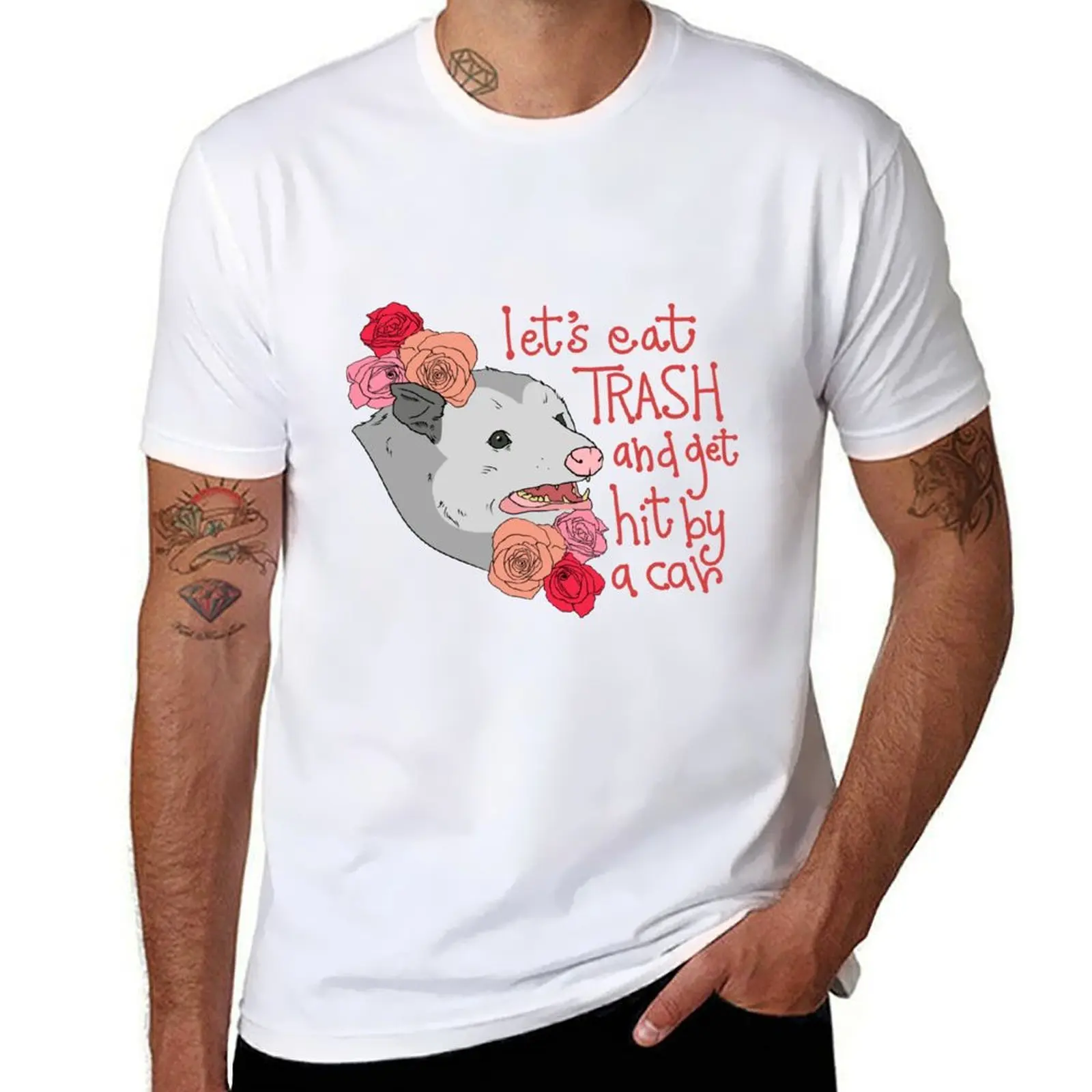 

Let's Eat Trash - Possum Meme T-Shirt funny t shirts dark humor man t shirt graphic T-Shirt