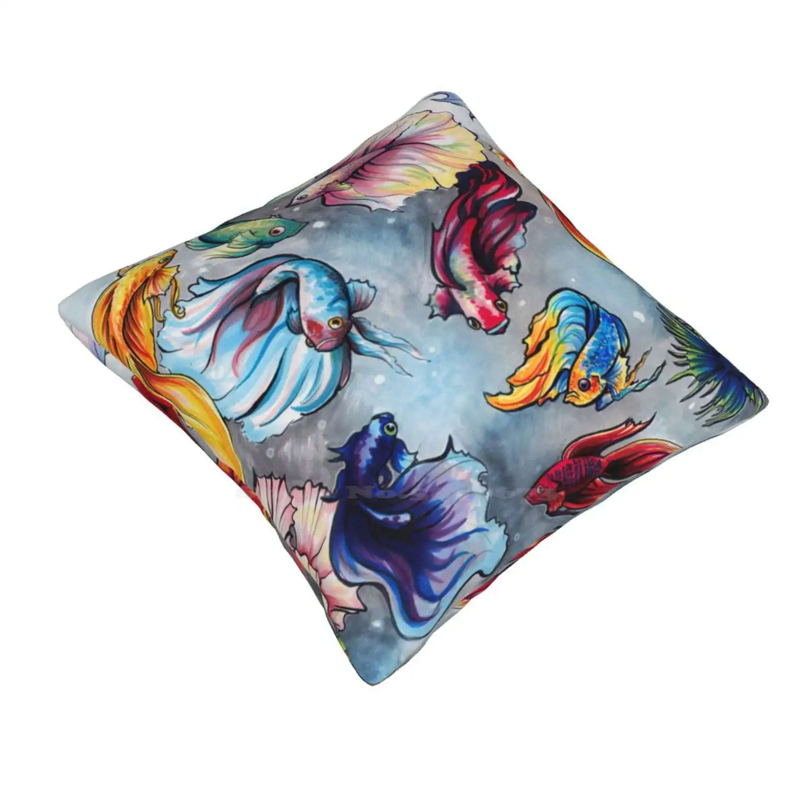 Betta Fish Pillow Cover Hug Pillowcase Betta Fish Coy Fish