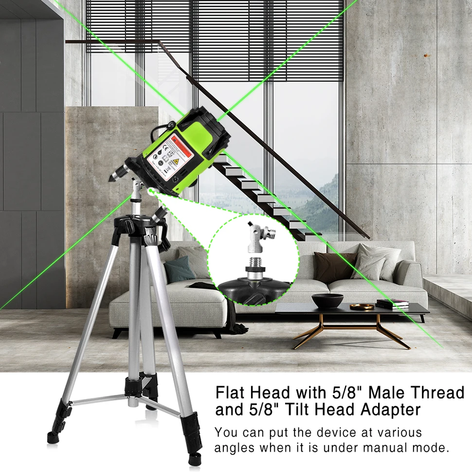 حامل ثلاثي من الألومنيوم قابل للتعديل بطول 1.5 متر من CLUBIONA لحامل ثلاثي القوائم أو المحول لمستوى الليزر #6