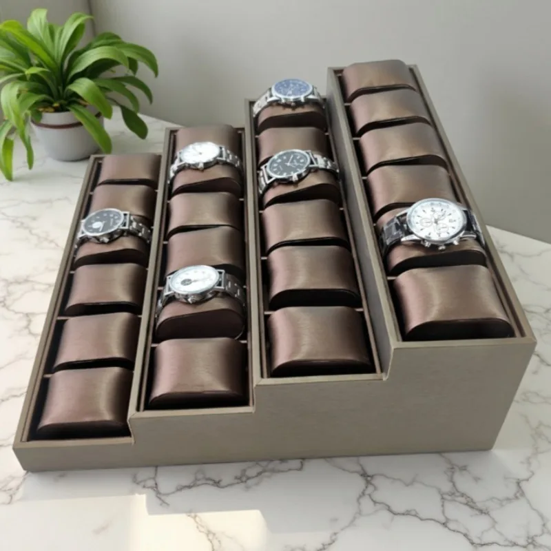 Counter Watch Display Stand Luxury Watch Storage Tray Large Capacity Watches Packaging Rack Mall Window Watches Display Stand