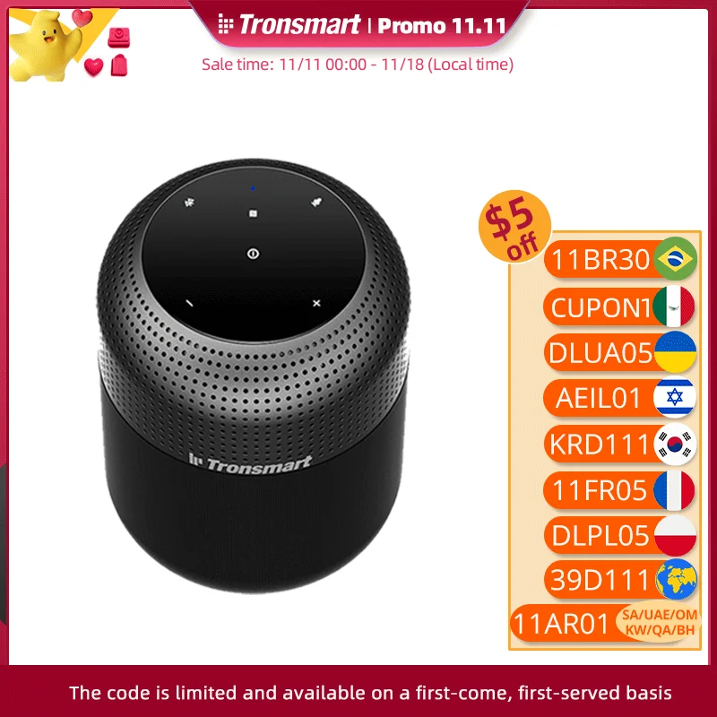 Tronsmart T6 Max Bluetooth Speaker 60W Home Loud Speaker with Deep Bass, 20H Playtime, IPX5, NFC,True Wireless Stereo