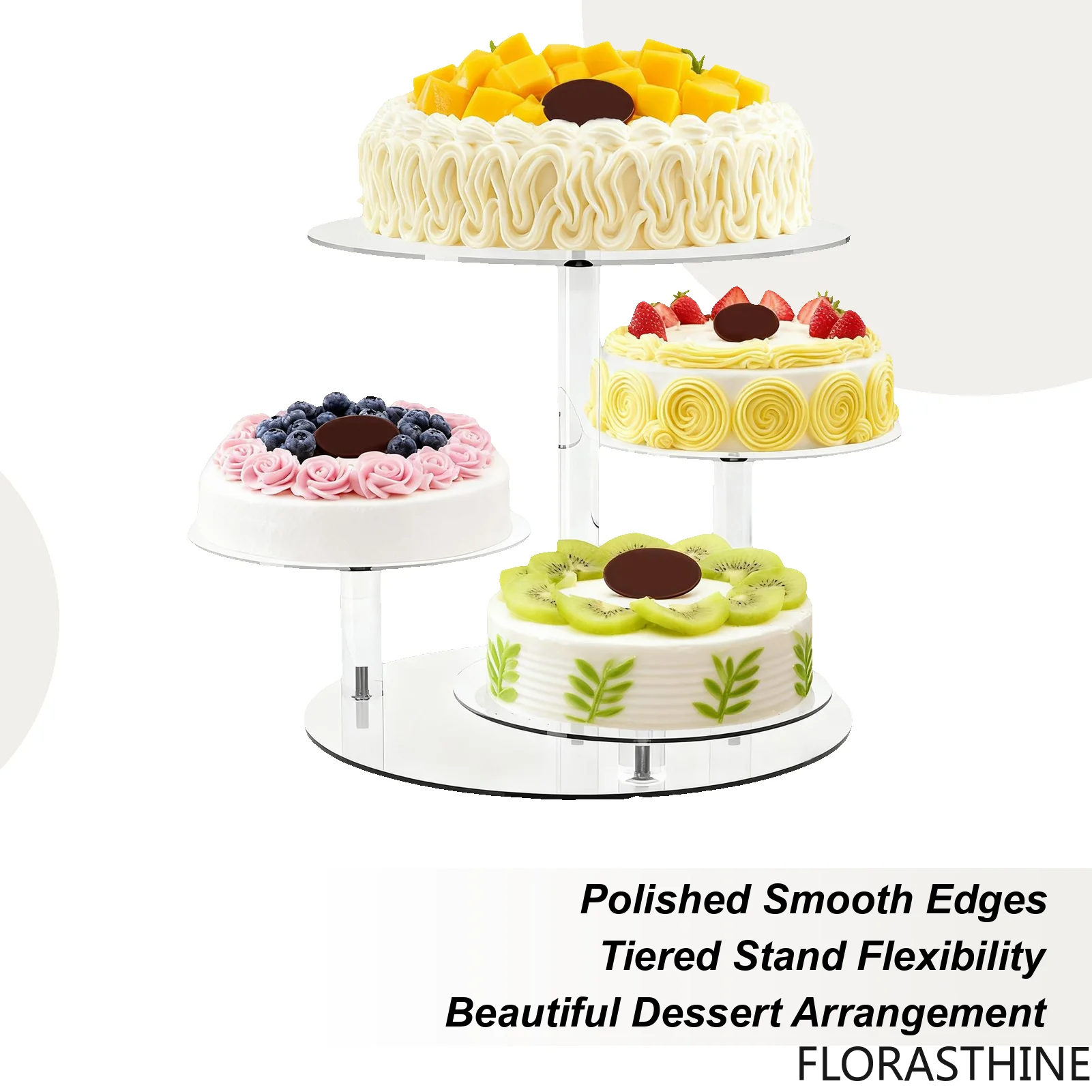 Support de présentation pour cupcakes en acrylique transparent, support de service pour cupcakes, présentoir à dessert pour biscuits, en-cas, pâtisseries, bonbons, mariage