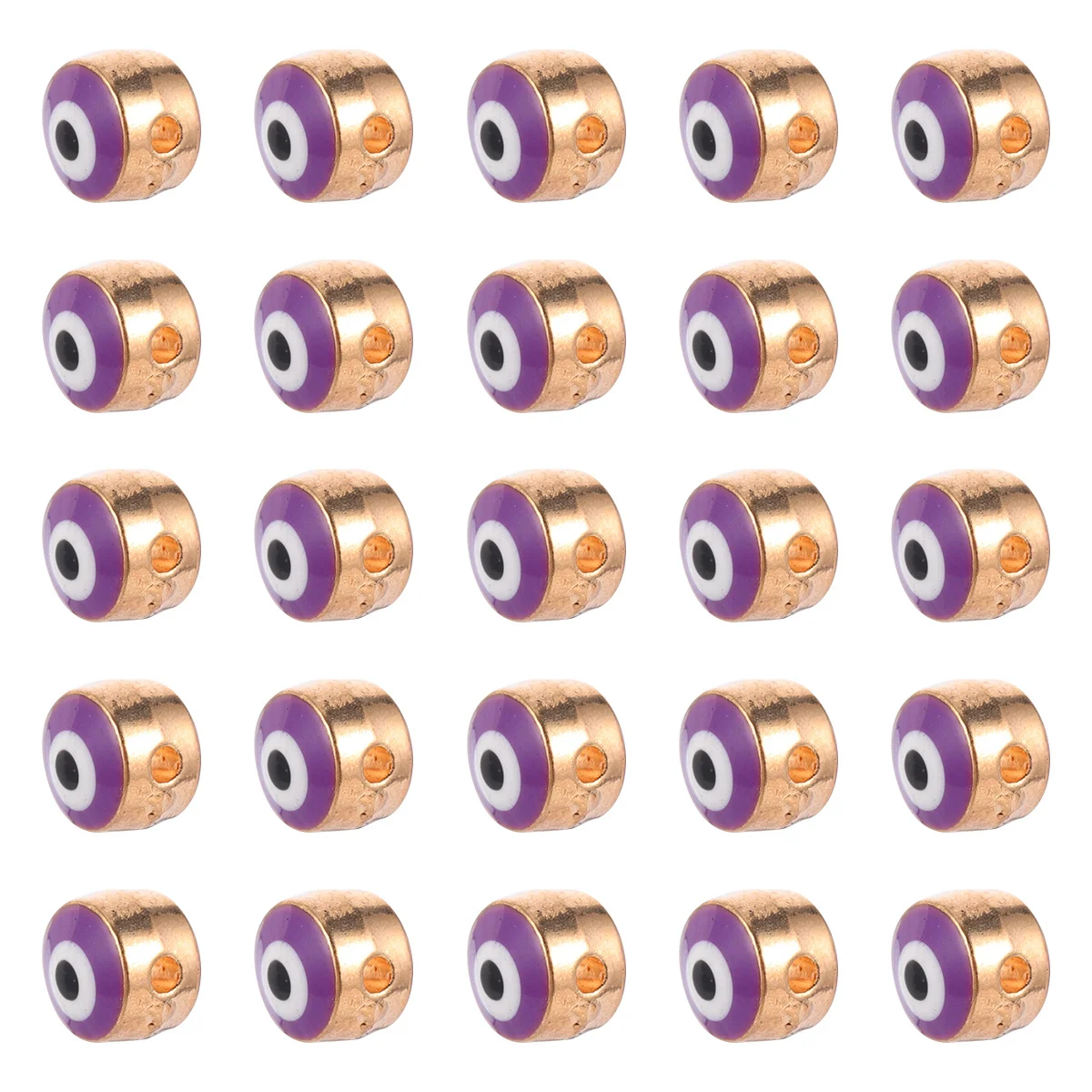 

100Pcs Scary Eyes Bead Charms Round Eye Beads for DIY Bracelet Jewelry Making Halloween Craft Decoration Alloy Spacer