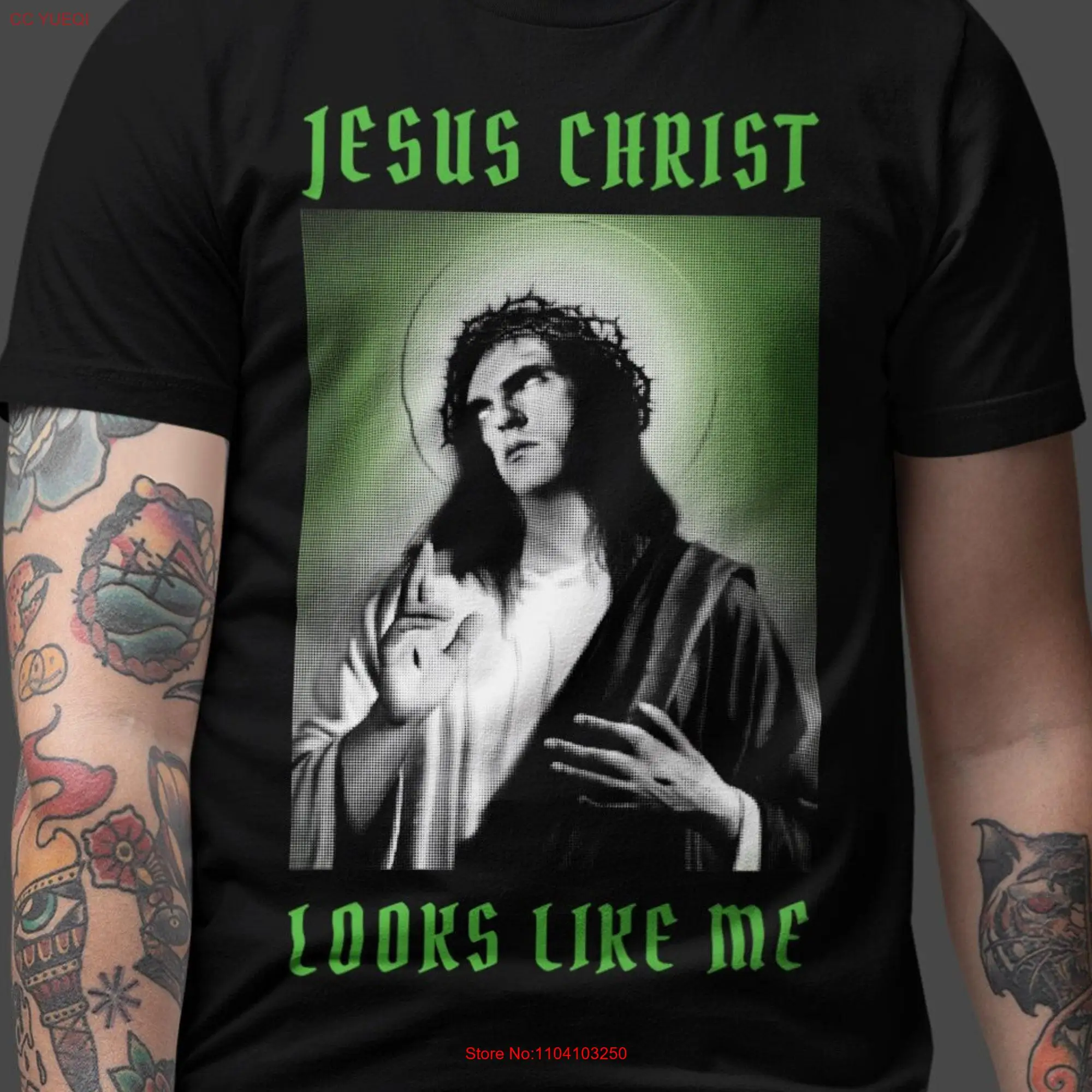 Jesus Christ Looks Like Me T Shirt Peter Steele Gothic Clothing Type O Negative Goth Funny long or short sleeves