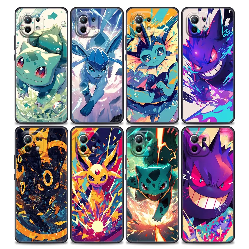 

Bulbasaur Glaceon Umbreon Pokemons For Xiaomi 15 Ultra 11T 12T 13T 14T Pro Phone Case Mi POCO X7 M7 F7 Pro F5 F6 M6 X3 X6 Cover
