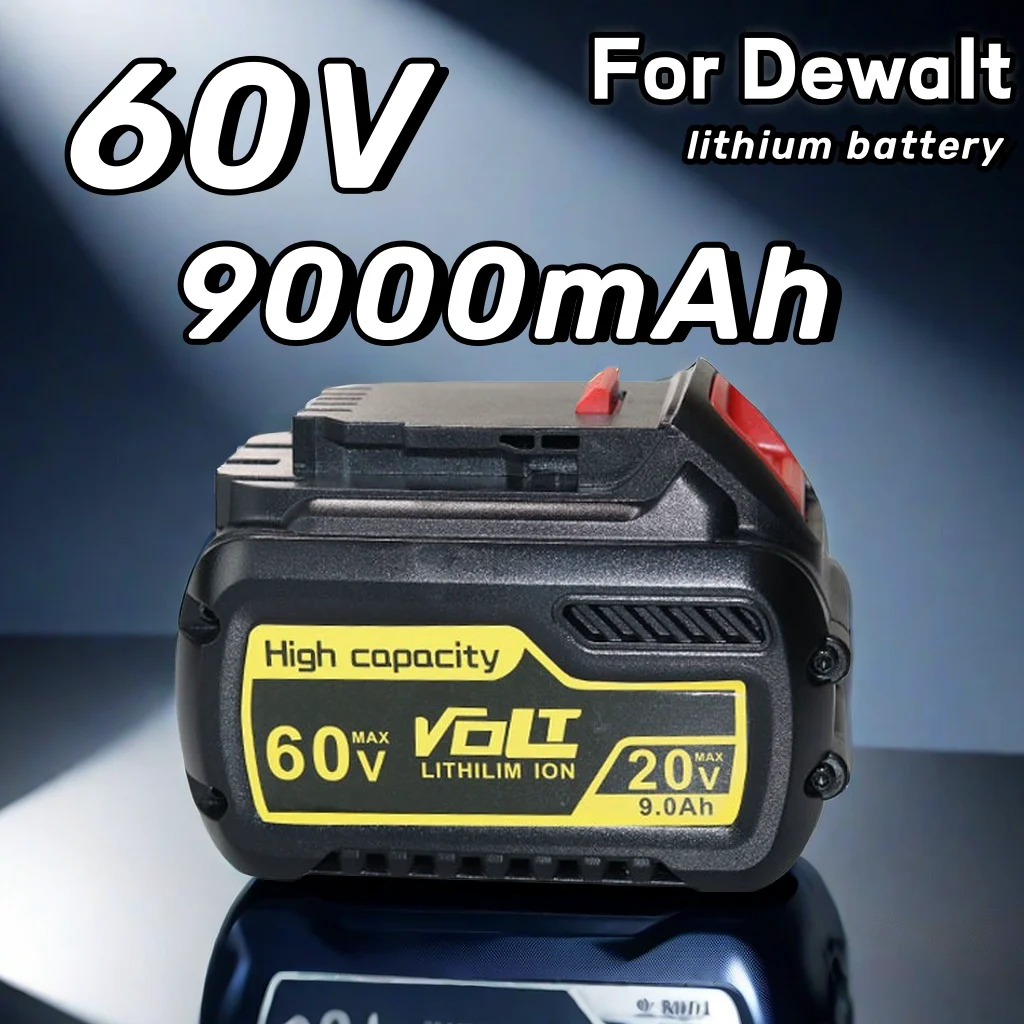 For Dewalt 60V 9000mAh Li-ion Battery, Compatible DCB606  DCB609 DCB612 Work with All 20V/60V/120V Cordless Power Tools