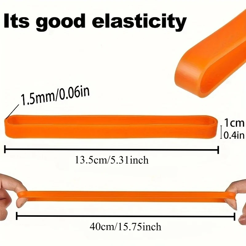 10 silicone elastic reinforced rubber bands, suitable for notebooks, offices, outdoor equipment,and for storing and fixing items