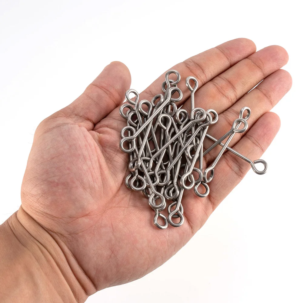 20 قطعة أسلاك حلقة الرصاص لصيد الأسماك الطعم كليب قبضة قالب الصيد الوزن ثقالة صنع حلقات العين الفولاذ المقاوم للصدأ الصيد البحري #4