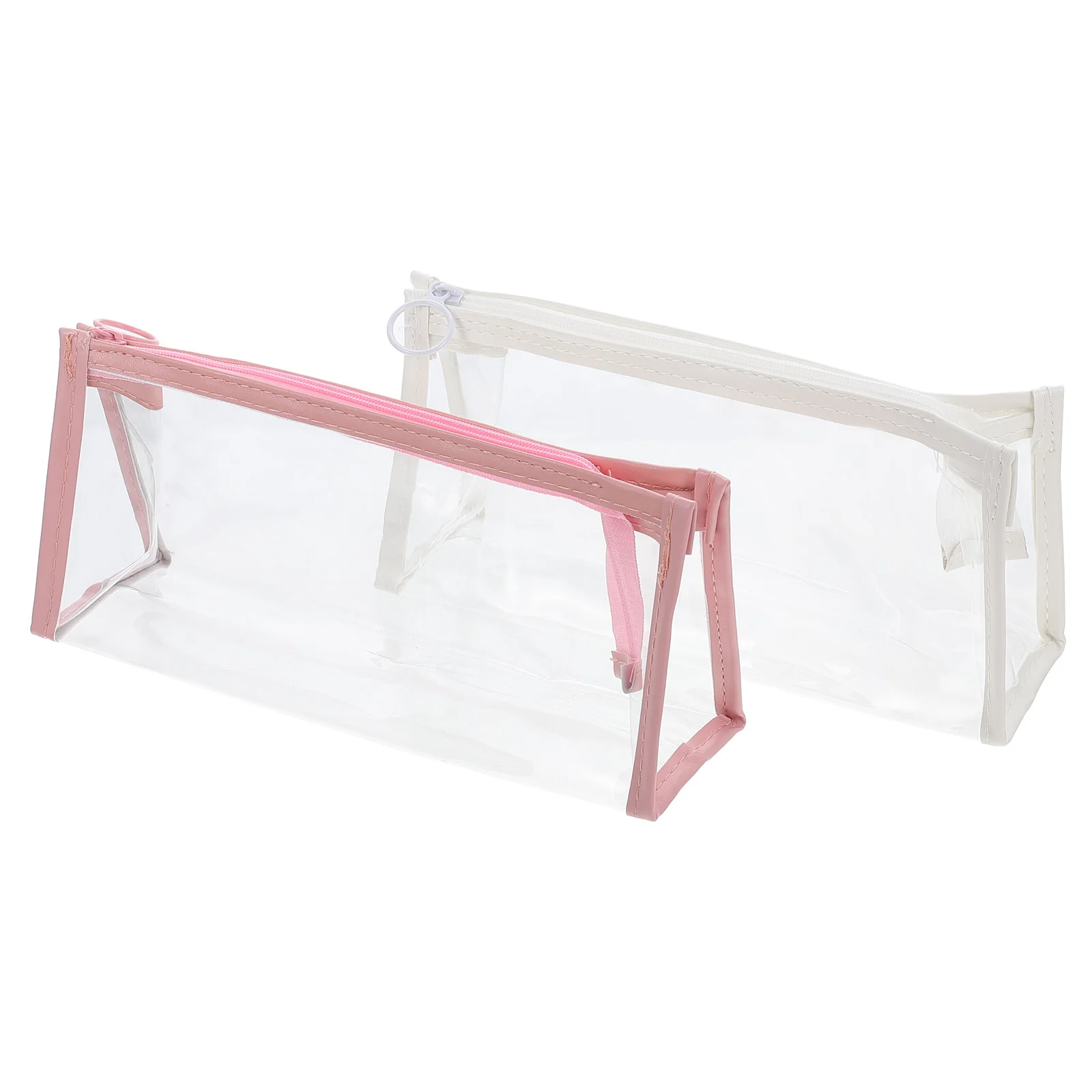 

Pencil Bag Storage Large Capacity PVC Zipper Organizer for School Students Portable Pen Pouch Stationery Desk Supplies
