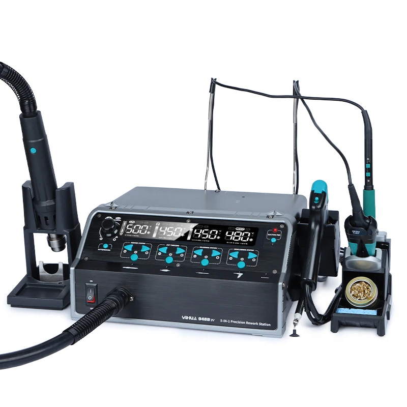 YIHUA-948D IV Multi-Function Repair Soldering Station for SOIC QFP PLCC Removal with Precision Tweezers