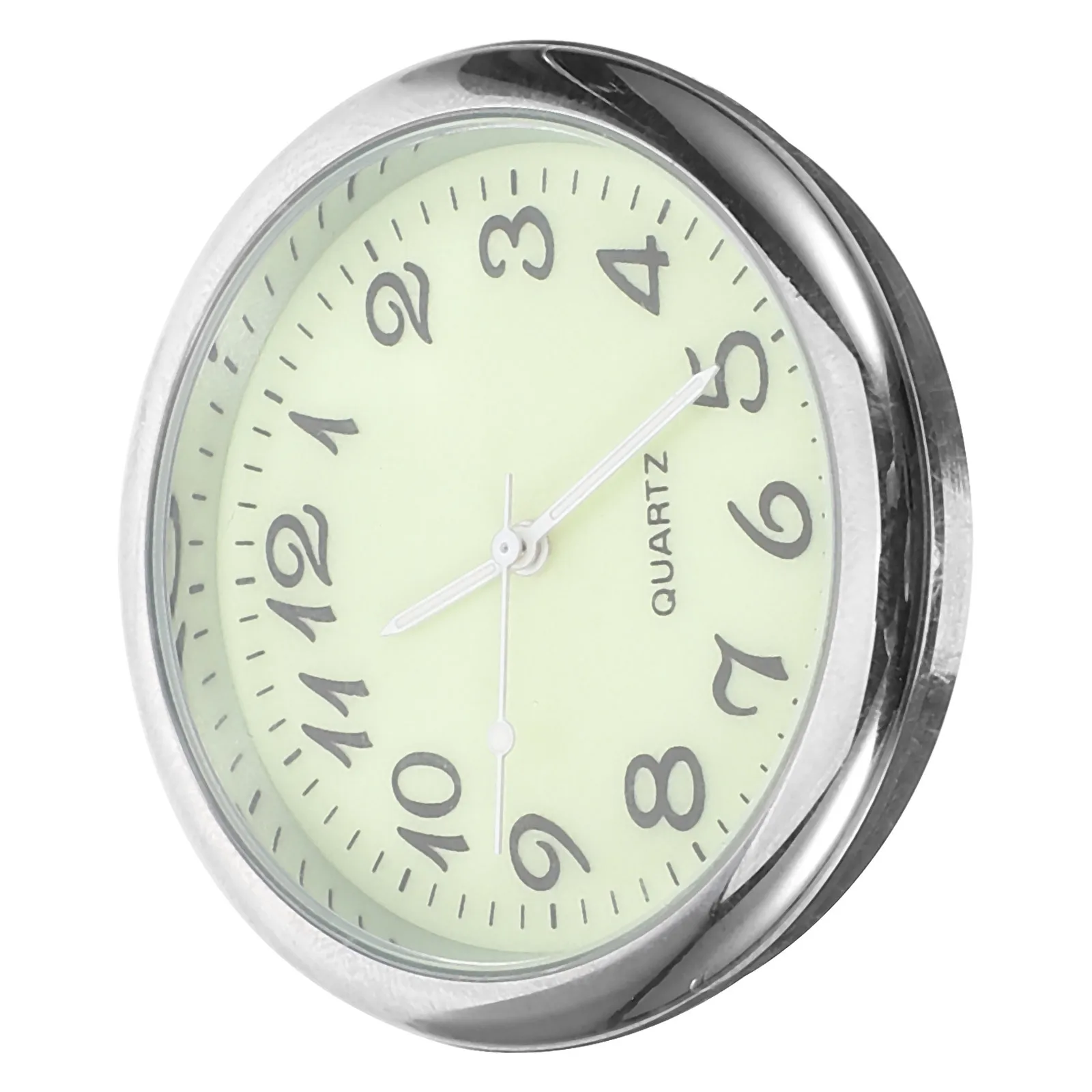 

Quartz Clock Glow in Dark Automotive Stick on Clock Compact Auto Dashboard Ornament Car Clocks for Dash