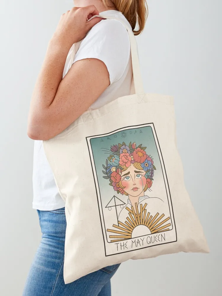 may queen tarot card Tote Bag Canvas stote bag tote bag custom Women's handbag