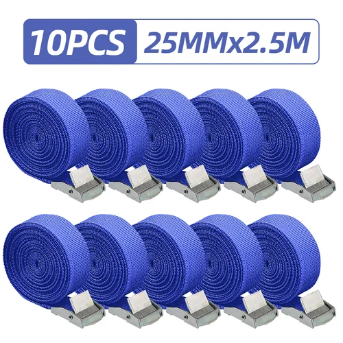 10 correas de amarre reutilizables con hebillas (aleación antioxidante), hebilla de leva ajustable, correa de amarre