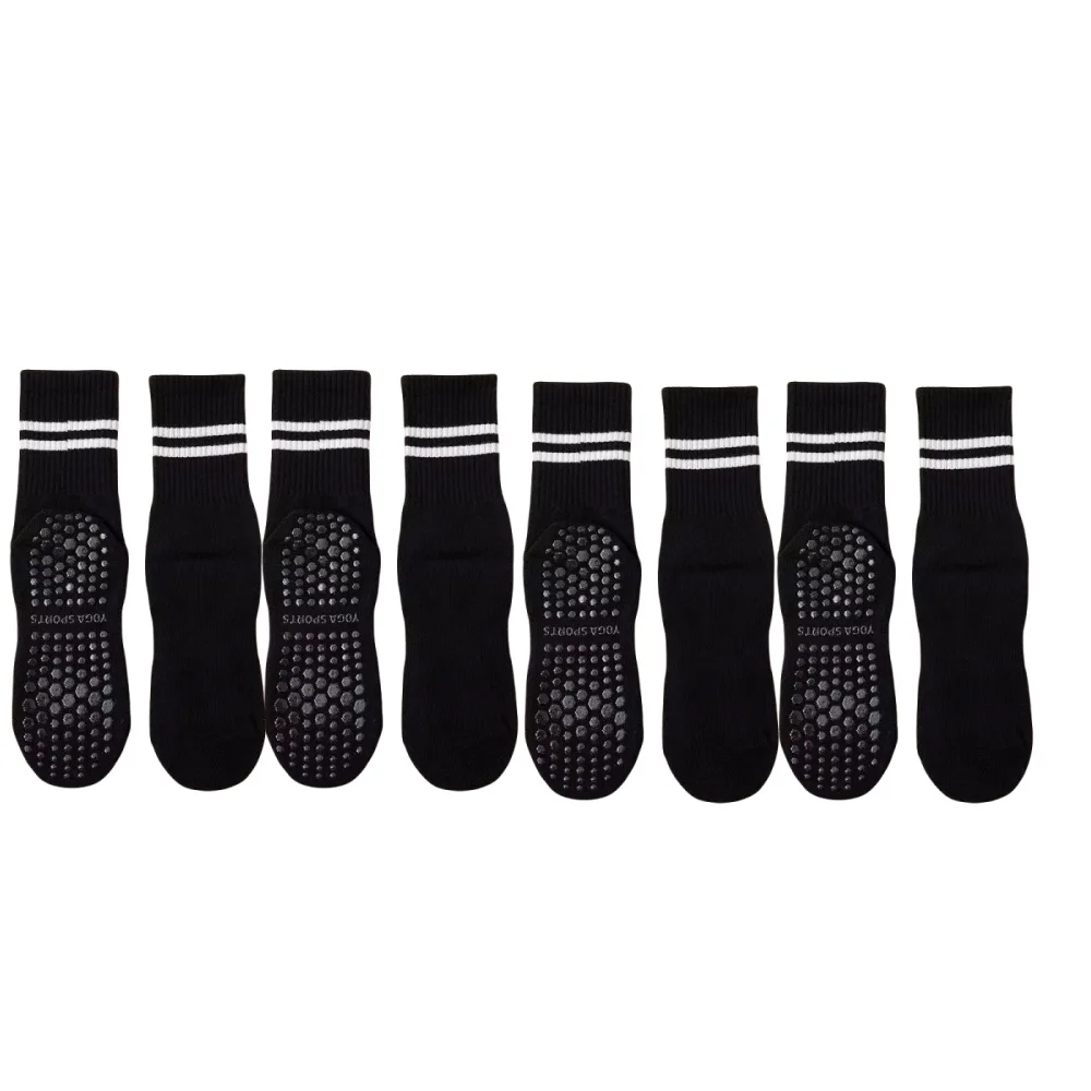 4 pairs of professional women's fitness anti slip yoga training socks, basketball sports socks 