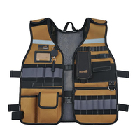 MELOTOUGH Tool Vest Safety Work Vest with Adjustable Straps,Removable Phone Holder for Electrician,Construction,Carpenters