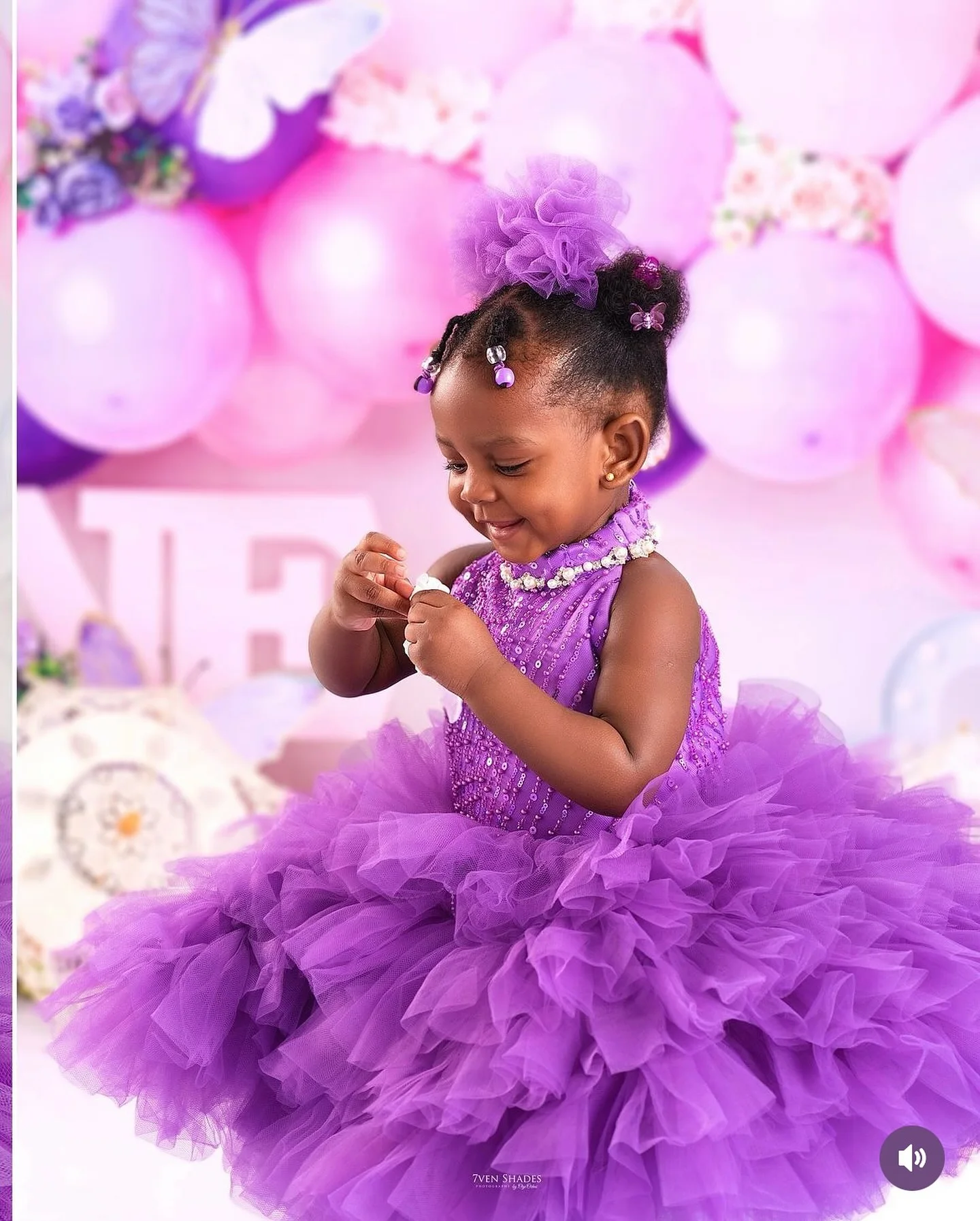 Vestido morado de flores hinchadas para niña, para boda, satén, largo hasta el suelo, lentejuelas, cumpleaños, primera comunión, vestidos de fiesta de princesa para bebé