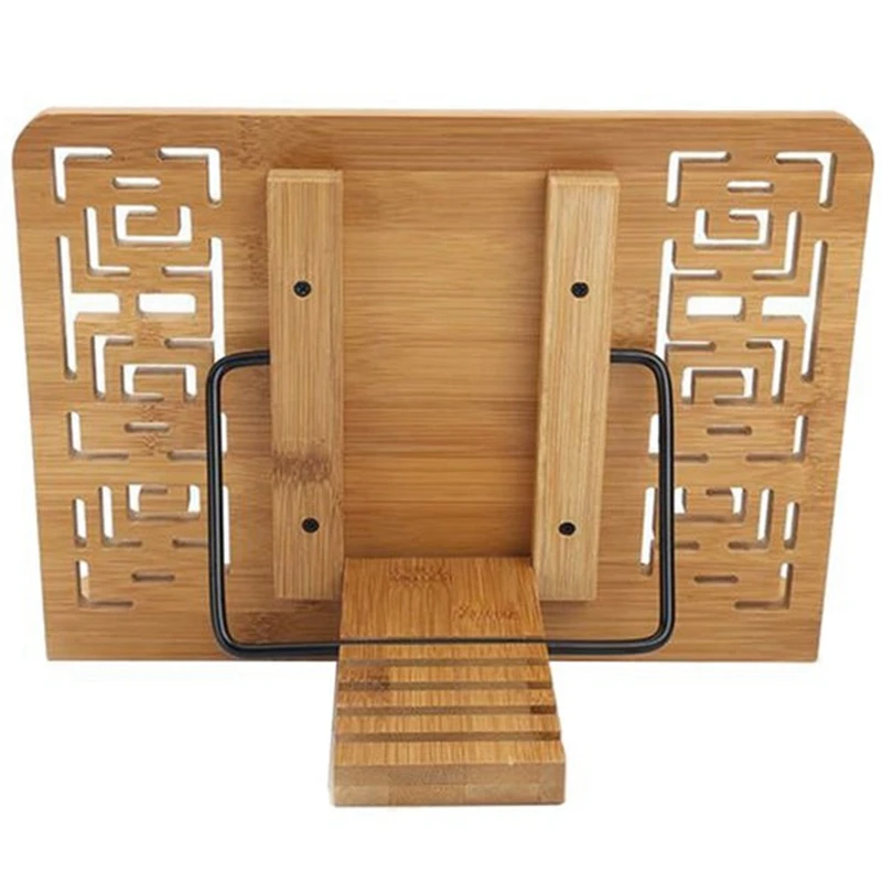 Foldable Tablet Textbook/Music File Holder/Retro Hollow Elegant Pattern Bookshelf