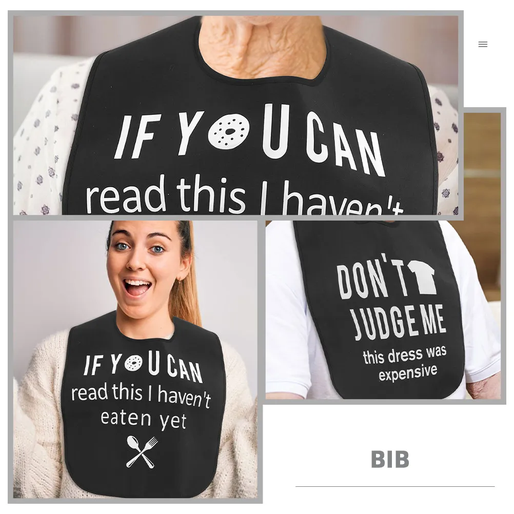 

2Pcs Large Adult Bib for Seniors Eating Bib Waterproof Oil Resistant Easy on Off Comfortable Lightweight Foldable Washable