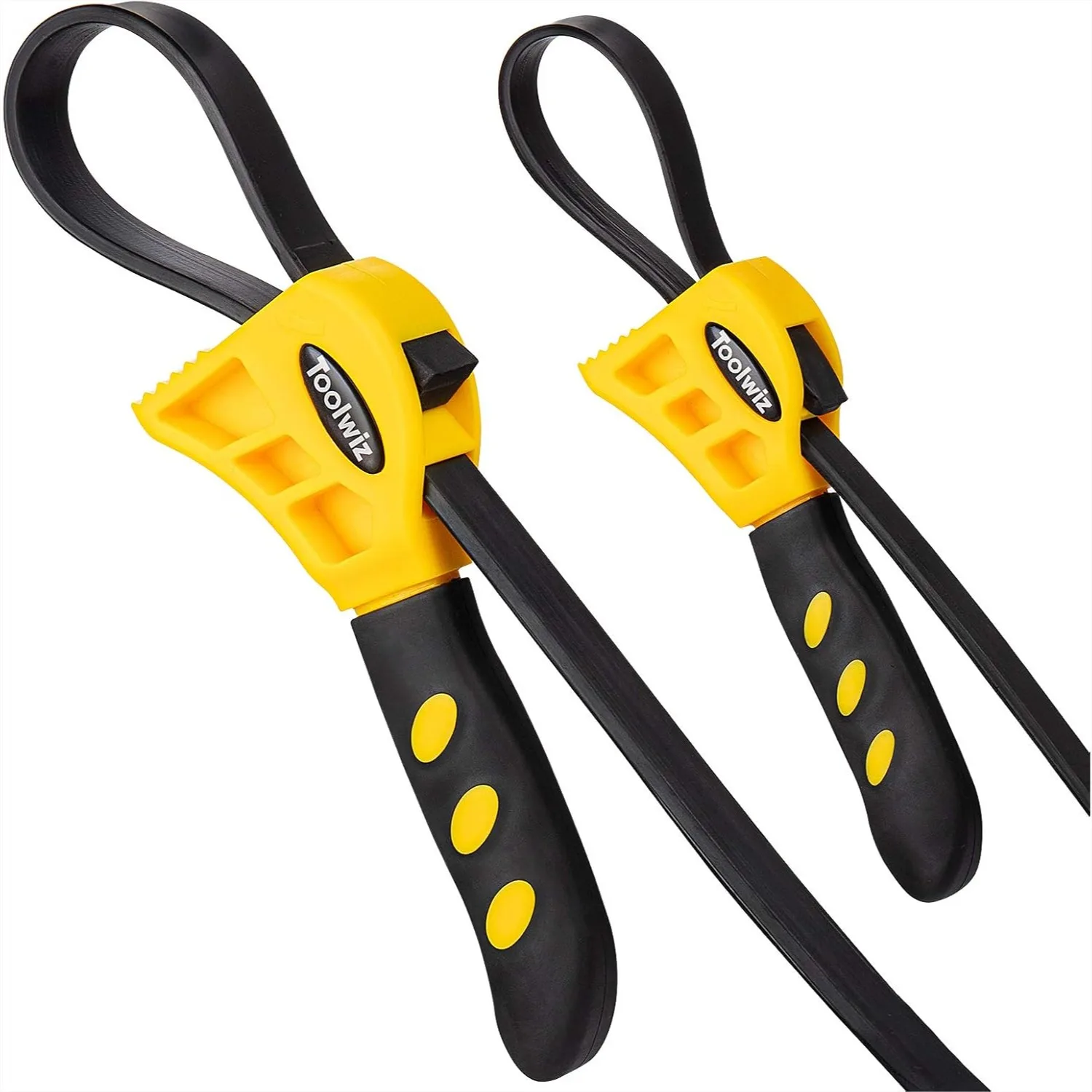 Juego de llaves de correa de goma para tuberías de menos de 6 pulgadas – Abrelatas ajustable y herramienta de fontanería para bricolaje