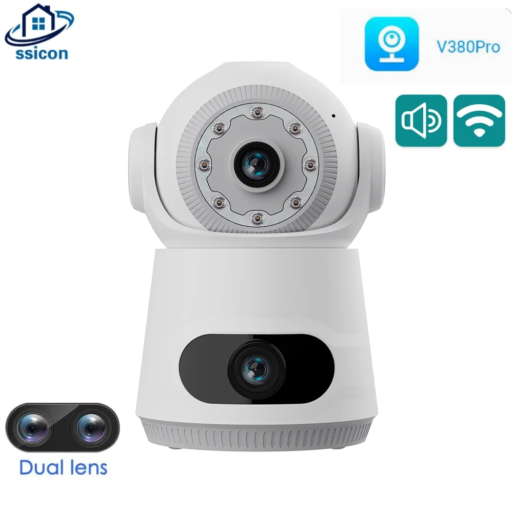 

V380 Pro 4MP Dual Lens Camera Indoor Smart Home Color Night Vision Security Protection Surveillance Camera