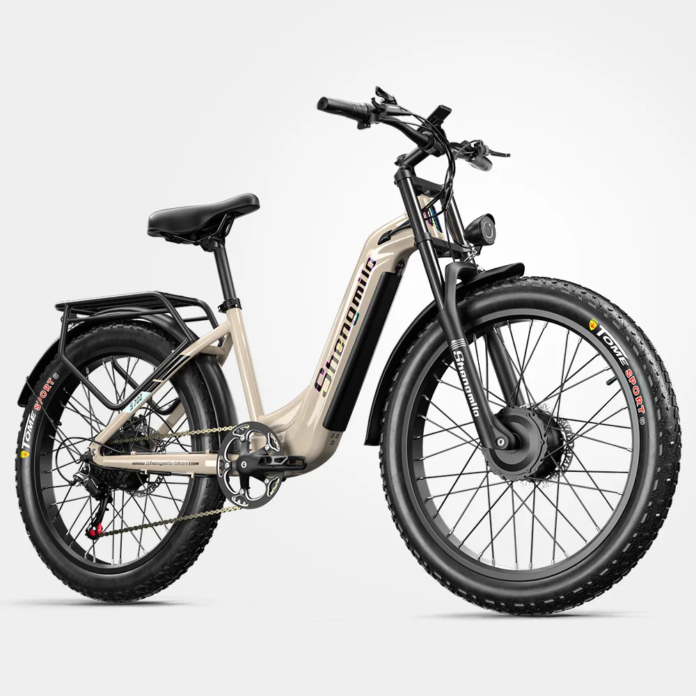 Cross-Border Custom 26-Inch Brushless Dual-Motor Electric Bicycle 48V Lithium-Battery Adult Off-Road Pedal-Assist