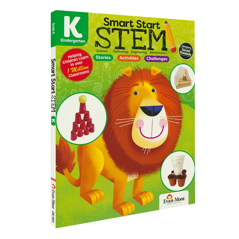 

Evan-Moor Smart Start Stem, Grade K,aged 4 5 6 7, English book 9781629385402