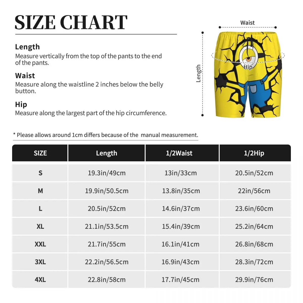 Персонализированные пижамные штаны с изображением миньонов на стену для мужчин, Мультяшные шорты для отдыха и сна с анимацией, стрейчевая Пижама с карманами