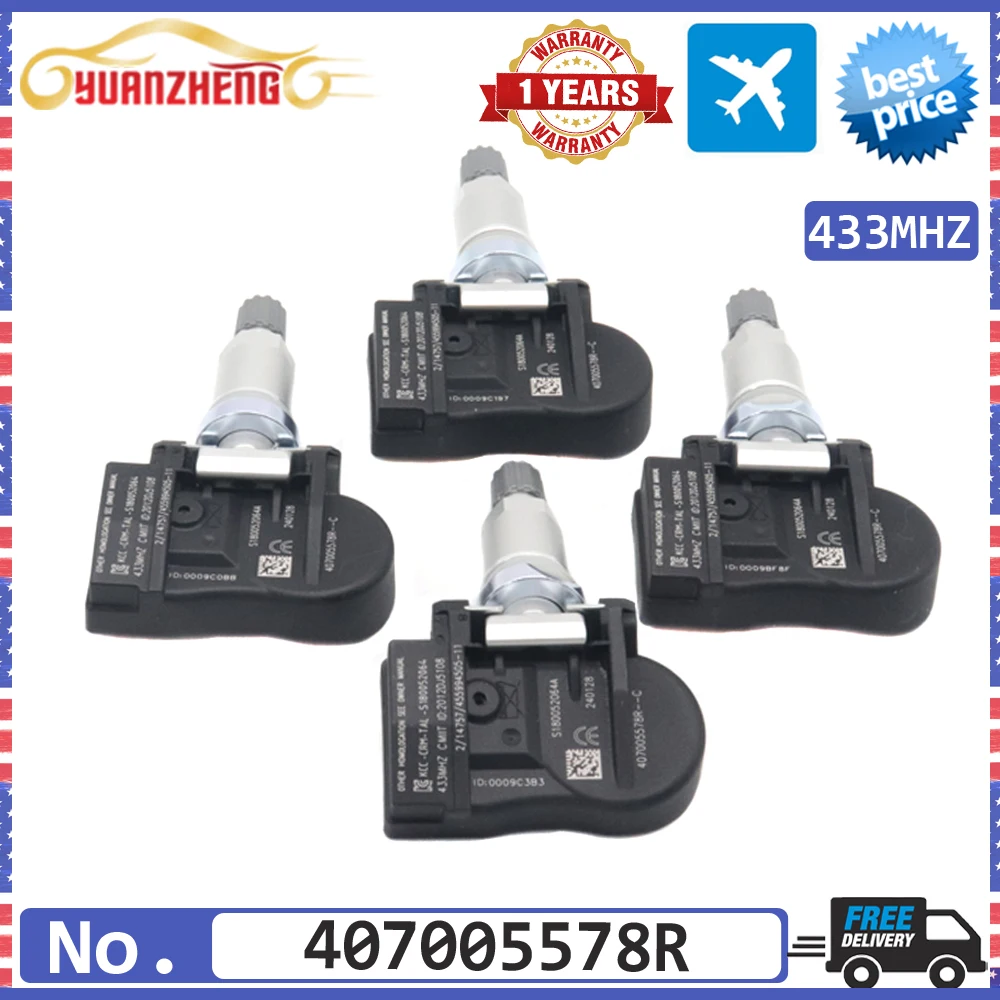 Автомобильная система контроля давления в шинах 407005578R TPMS для RENAULT MEGANE II 02-08 SCENIC II 2003-2010 433 МГц S120123006F