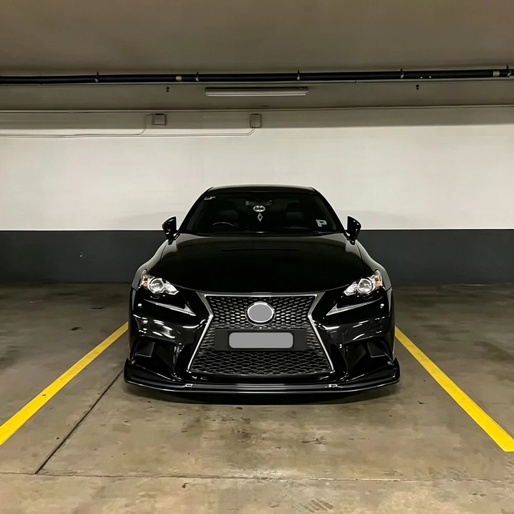 3 Pcs Carbon Fiber Front Bumper Lip Splitter Diffuser Spoiler Chin Body Kit For Lexus IS250/350/200T/300 AWD F-Sport 2014-2016