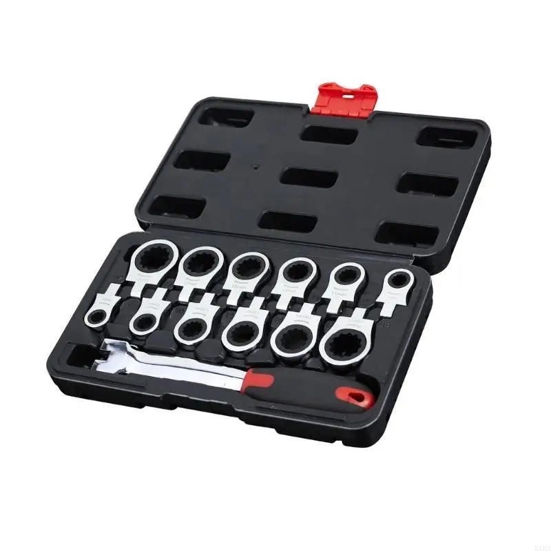

Краттер -гаечный ключ KXRA Ratchet Spanner с быстрым изменением головок.