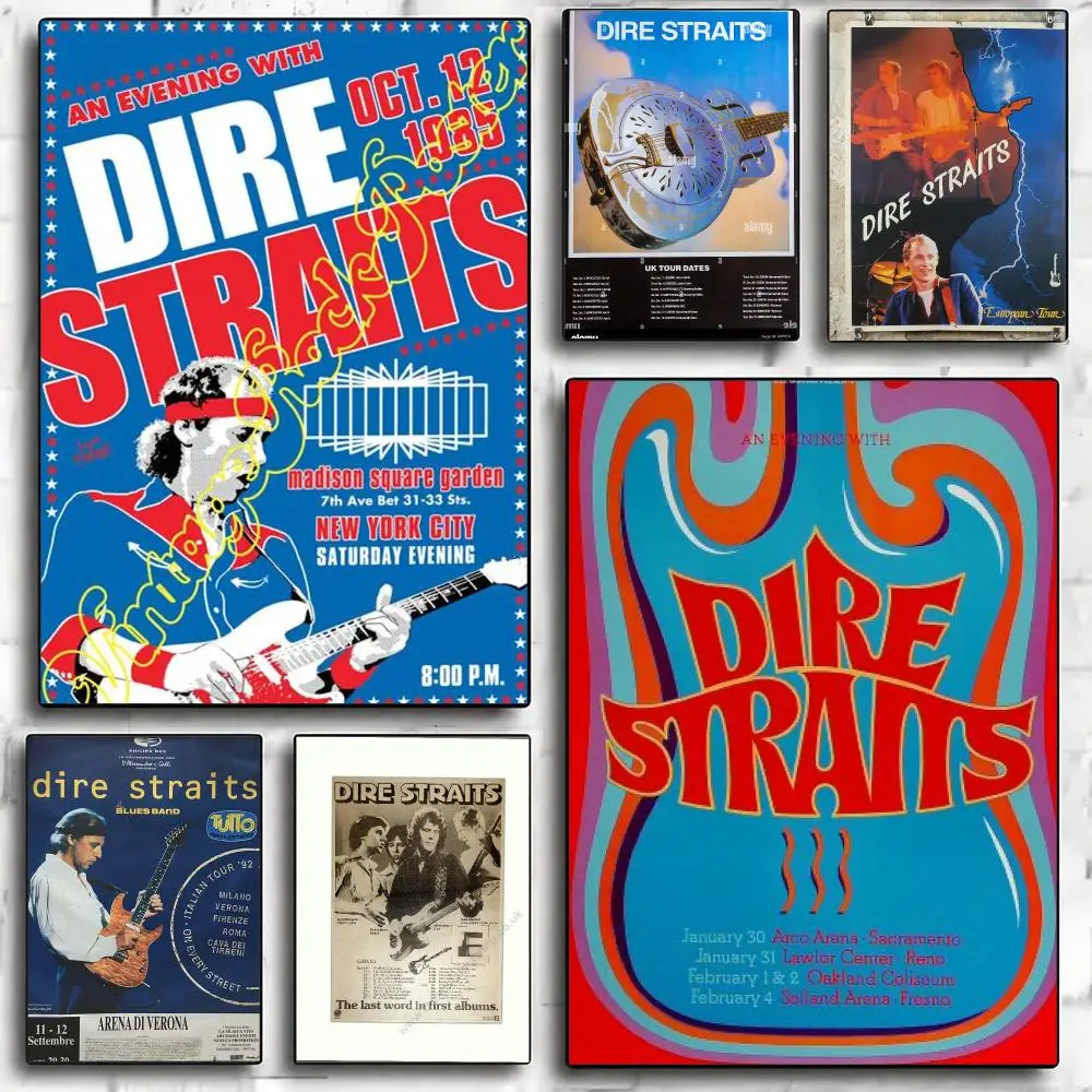 band D-Dire Straits-S Poster Minimalist Wall Sticker for Cafe Office Bar Home Decor and Gift
