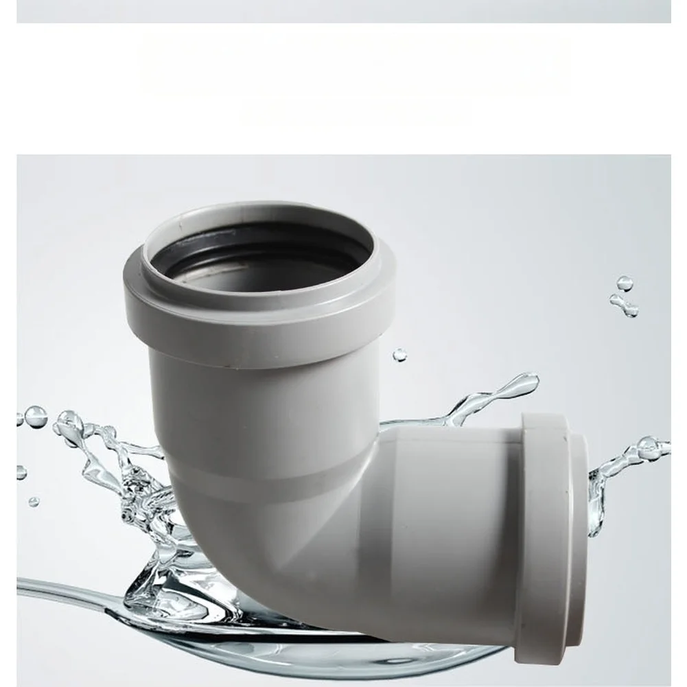 1Pcs 90-Degree Bend Connector Plastic Elbow Joint O-ring Seal Quick Installation For Standard 50mm Pipes Plumbing Systems