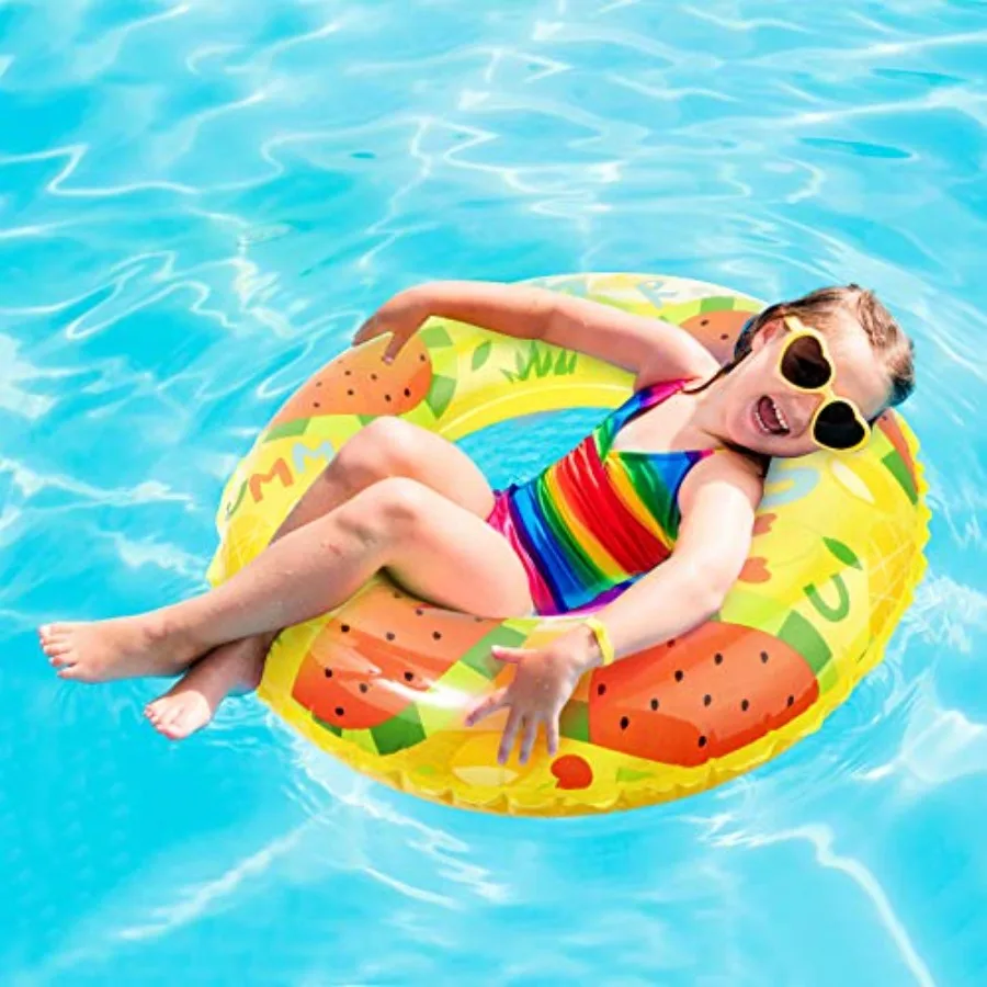 Inflatable Pool Floats for - 3 Pack Swim Ring Tube Toys for Swimming Pool Outdoor Beach Party