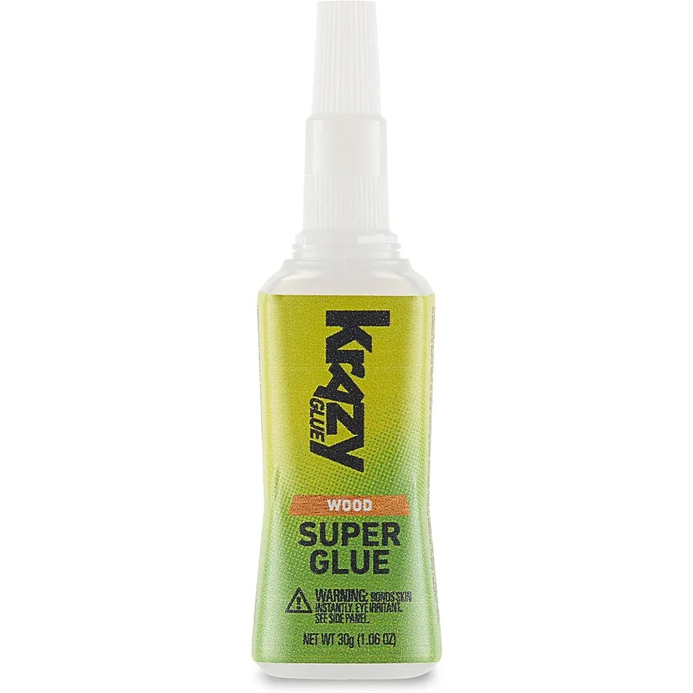 Fast-Dry Wood Superglue, 30g, Strong Adhesive with Precision Tip for Pine, Oak, Maple & More, No Clamp Needed